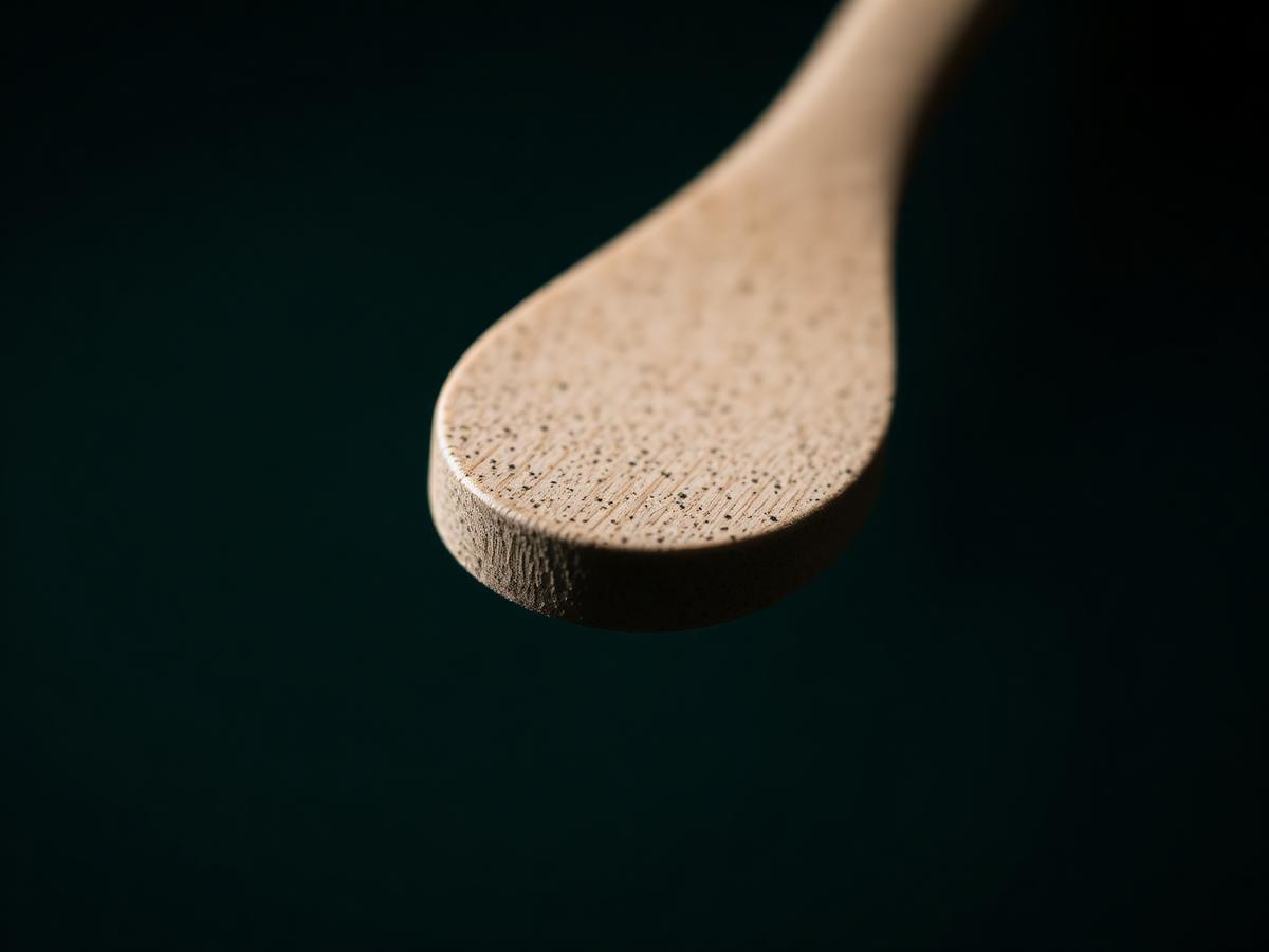 Macro detail of an AGAVIX agave-fiber utensil
